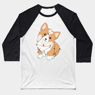 Festive Corgi Baseball T-Shirt